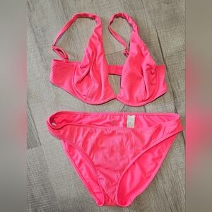 Hollister Bright Pink Bikini Set